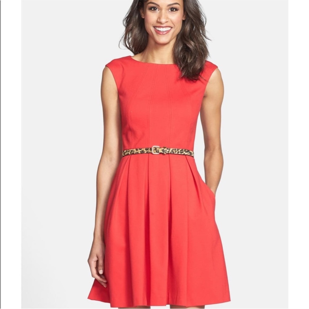 Eliza J Orange A-Line Sleeveless Dress for Weddings